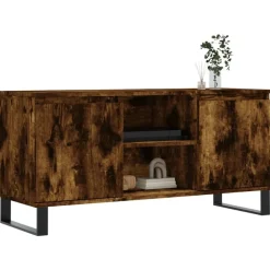 vidaXL Tv-meubel 104x35x50 cm bewerkt hout gerookt eikenkleurig