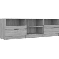vidaXL Tv-meubel 150x33,5x45 cm bewerkt hout grijs sonoma eikenkleurig