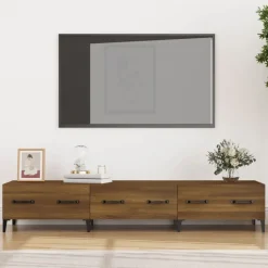 vidaXL Tv-meubel 150x34,5x30 cm bewerkt hout bruin eikenkleur