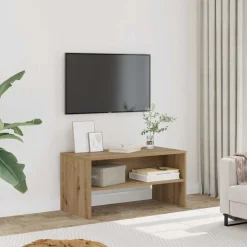 vidaXL Tv-meubel 80x40x40 cm bewerkt hout artisanaal eikenkleur
