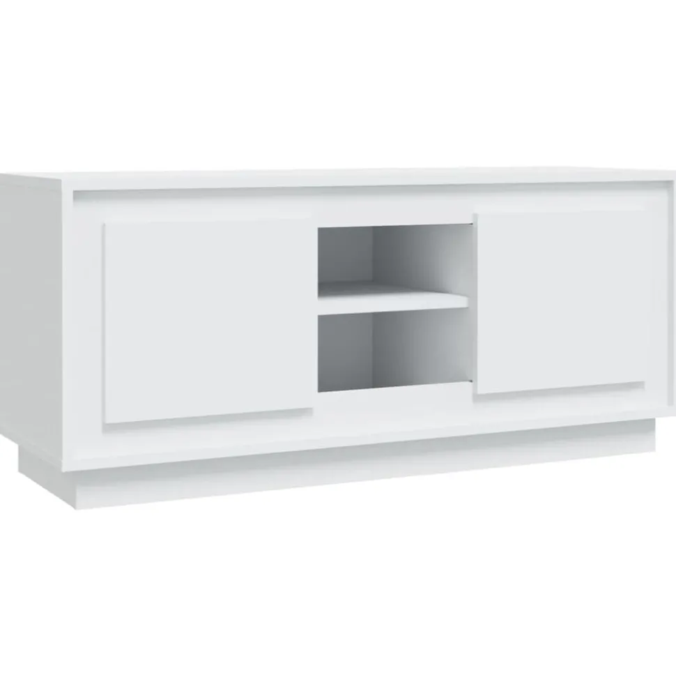 vidaXL Tv-meubel 102x35x45 cm bewerkt hout wit