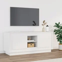 vidaXL Tv-meubel 102x35x45 cm bewerkt hout wit