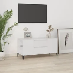 vidaXL Tv-meubel 102x44,5x50 cm bewerkt hout wit