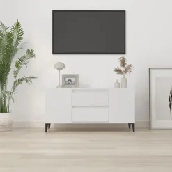 vidaXL Tv-meubel 102x44,5x50 cm bewerkt hout wit