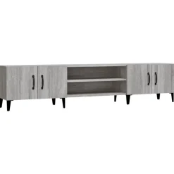 vidaXL Tv-meubel 180x31,5x40 cm bewerkt hout grijs sonoma eikenkleurig
