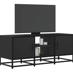 vidaXL Tv-meubel 100x35x41 cm bewerkt hout en metaal zwart