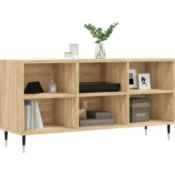 vidaXL Tv-meubel 103,5x30x50 cm bewerkt hout sonoma eikenkleurig