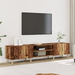 vidaXL Tv-meubel 180x31,5x40 cm bewerkt hout oud houtkleurig