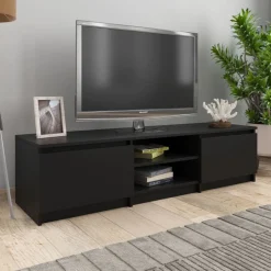 vidaXL Tv-meubel 140x40x35,5 cm bewerkt hout zwart