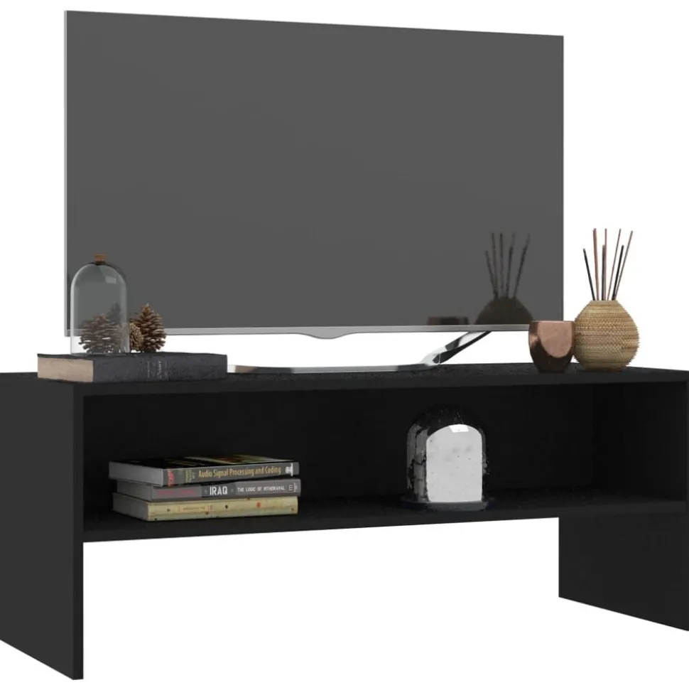 vidaXL Tv-meubel 100x40x40 cm bewerkt hout zwart