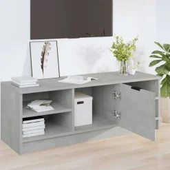 vidaXL Tv-meubel 102x35,5x36,5 cm bewerkt hout betongrijs