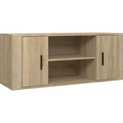vidaXL Tv-meubel 100x35x40 cm bewerkt hout sonoma eikenkleurig