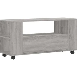 vidaXL Tv-meubel 102x34,5x43 cm bewerkt hout grijs sonoma eikenkleurig