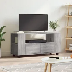 vidaXL Tv-meubel 102x34,5x43 cm bewerkt hout grijs sonoma eikenkleurig