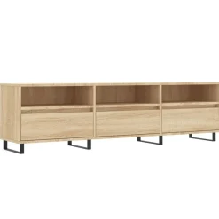 vidaXL Tv-meubel 150x30x44,5 cm bewerkt hout sonoma eikenkleurig