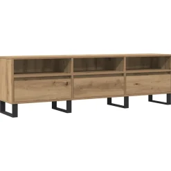 vidaXL Tv-meubel 150x30x44,5 cm bewerkt hout artisanaal eikenkleur