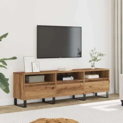 vidaXL Tv-meubel 150x30x44,5 cm bewerkt hout artisanaal eikenkleur