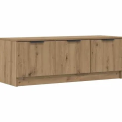 vidaXL Tv-meubel 102x35x36,5 cm bewerkt hout artisanaal eikenkleur