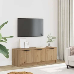 vidaXL Tv-meubel 102x35x36,5 cm bewerkt hout artisanaal eikenkleur