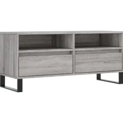 vidaXL Tv-meubel 100x34,5x44,5 cm bewerkt hout grijs sonoma eikenkleur