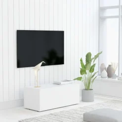 vidaXL Tv-meubel 80x34x30 cm bewerkt hout wit