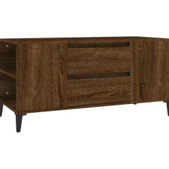 vidaXL Tv-meubel 102x44,5x50 cm bewerkt hout bruin eikenkleur