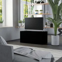 vidaXL Tv-meubel 80x34x36 cm bewerkt hout zwart