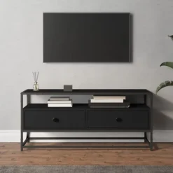 vidaXL Tv-meubel 100x35x45 cm bewerkt hout zwart