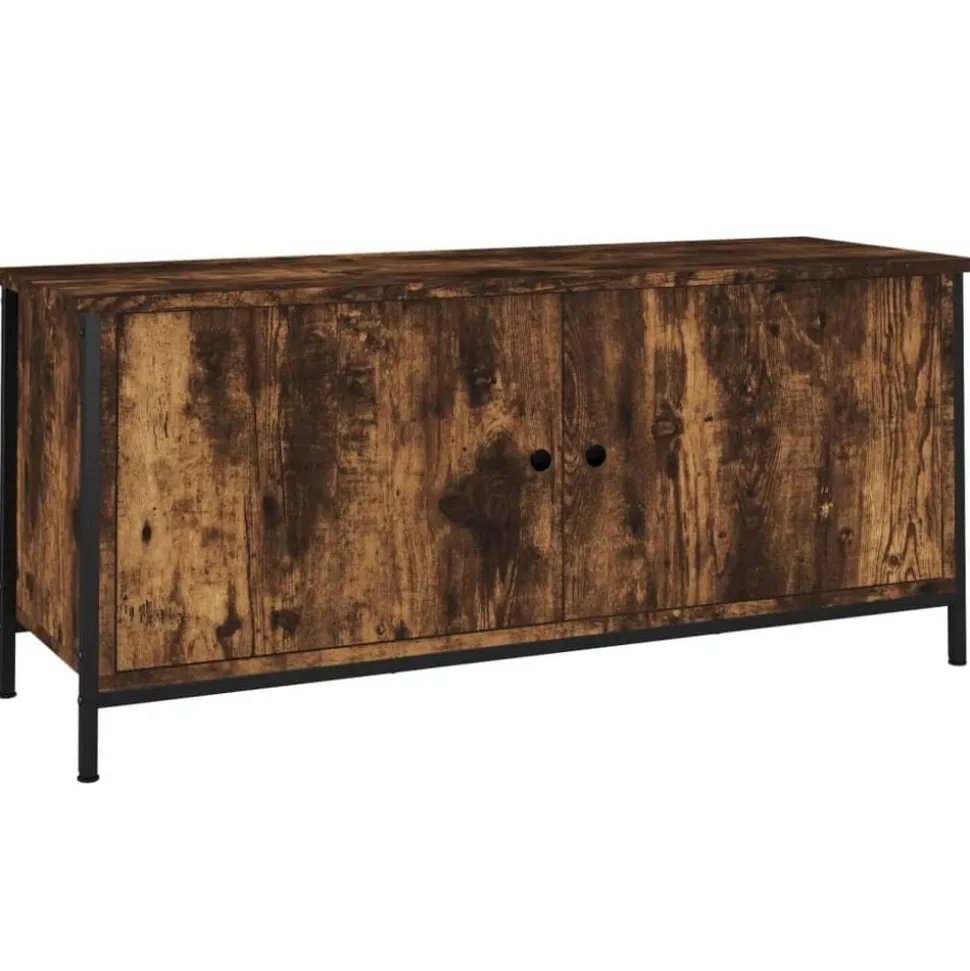 vidaXL Tv-meubel 102x35x45 cm bewerkt hout gerookt eikenkleurig