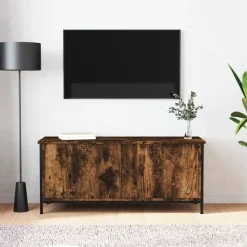 vidaXL Tv-meubel 102x35x45 cm bewerkt hout gerookt eikenkleurig