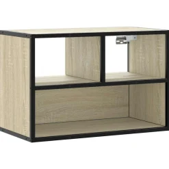 vidaXL Tv-meubel 60x31x39,5 cm bewerkt hout metaal sonoma eikenkleurig
