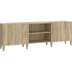 vidaXL Tv-meubel 150x30x50 cm bewerkt hout sonoma eikenkleurig