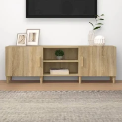 vidaXL Tv-meubel 150x30x50 cm bewerkt hout sonoma eikenkleurig