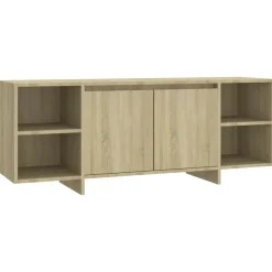 vidaXL Tv-meubel 130x35x50 cm bewerkt hout sonoma eikenkleurig