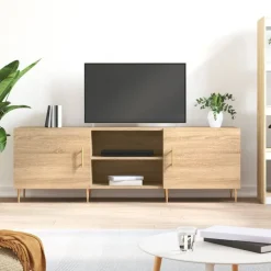 vidaXL Tv-meubel 150x30x50 cm bewerkt hout sonoma eikenkleurig