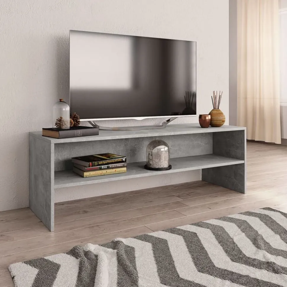 vidaXL Tv-meubel 120x40x40 cm bewerkt hout betongrijs