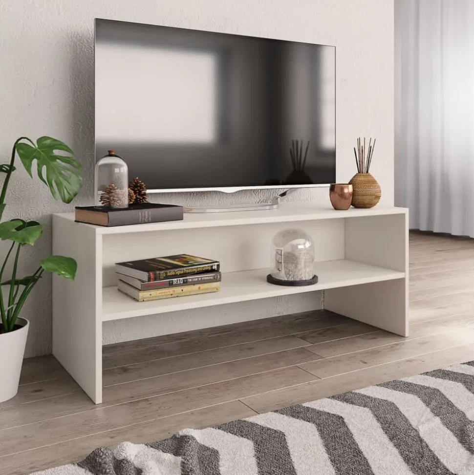 vidaXL Tv-meubel 100x40x40 cm bewerkt hout wit