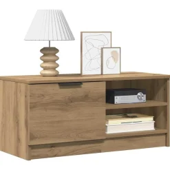 vidaXL Tv-meubel 80x35x36,5 cm bewerkt hout artisanaal eikenkleur