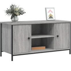 vidaXL Tv-meubel 100x40x50 cm bewerkt hout grijs sonoma eikenkleurig