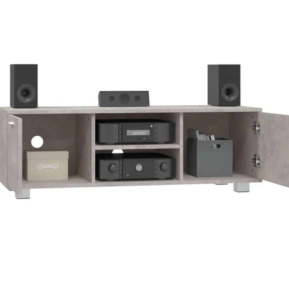 vidaXL Tv-meubel 120x40,5x35 cm bewerkt hout betongrijs