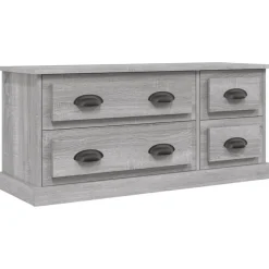 vidaXL Tv-meubel 100x35,5x45 cm bewerkt hout grijs sonoma eikenkleurig