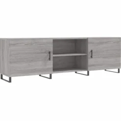 vidaXL Tv-meubel 150x30x50 cm bewerkt hout grijs sonoma eikenkleurig
