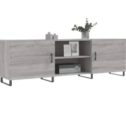 vidaXL Tv-meubel 150x30x50 cm bewerkt hout grijs sonoma eikenkleurig