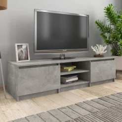 vidaXL Tv-meubel 140x40x35,5 cm bewerkt hout betongrijs