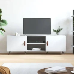 vidaXL Tv-meubel 150x30x50 cm bewerkt hout wit