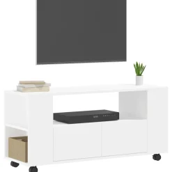 vidaXL Tv-meubel 102x34,5x43 cm bewerkt hout wit