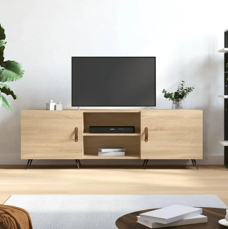 vidaXL Tv-meubel 150x30x50 cm bewerkt hout sonoma eikenkleurig