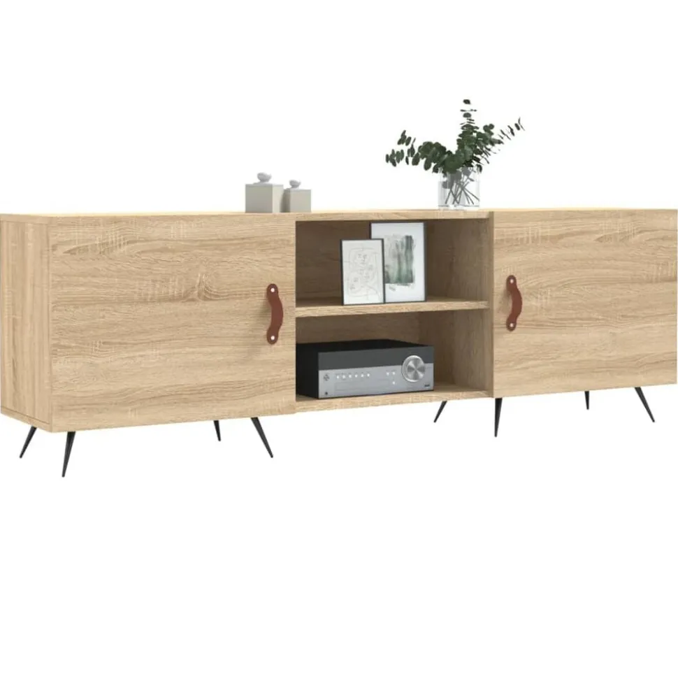 vidaXL Tv-meubel 150x30x50 cm bewerkt hout sonoma eikenkleurig
