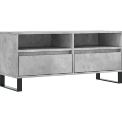 vidaXL Tv-meubel 100x34,5x44,5 cm bewerkt hout betongrijs