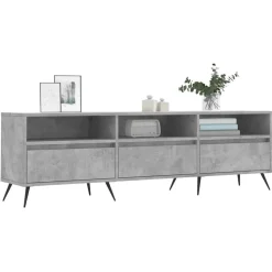 vidaXL Tv-meubel 150x30x44,5 cm bewerkt hout betongrijs
